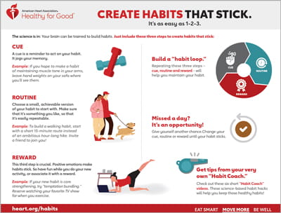 Create Habits That Stick Inofographic 